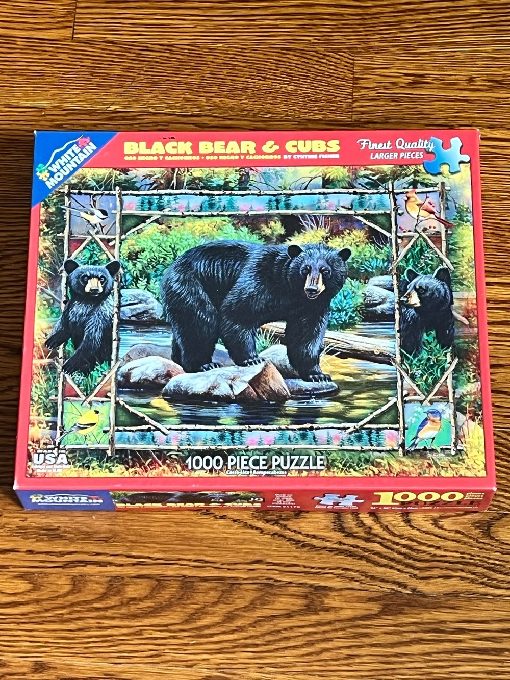 White Mountain Black Bear & Cubs 1000-Piece Jigsaw Puzzle